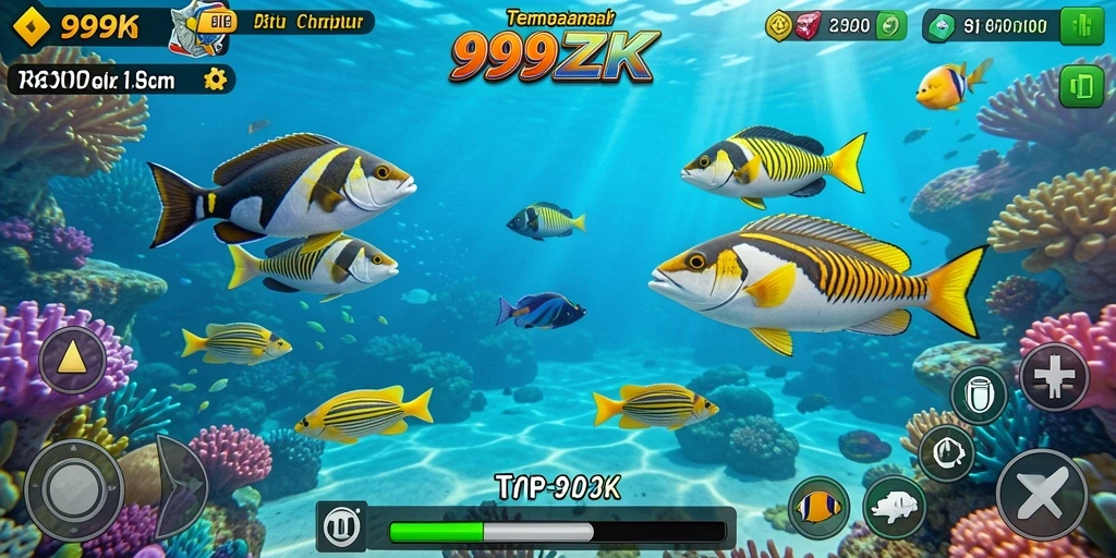 Screenshot gameplay seru Tembak Ikan di 999ZK.