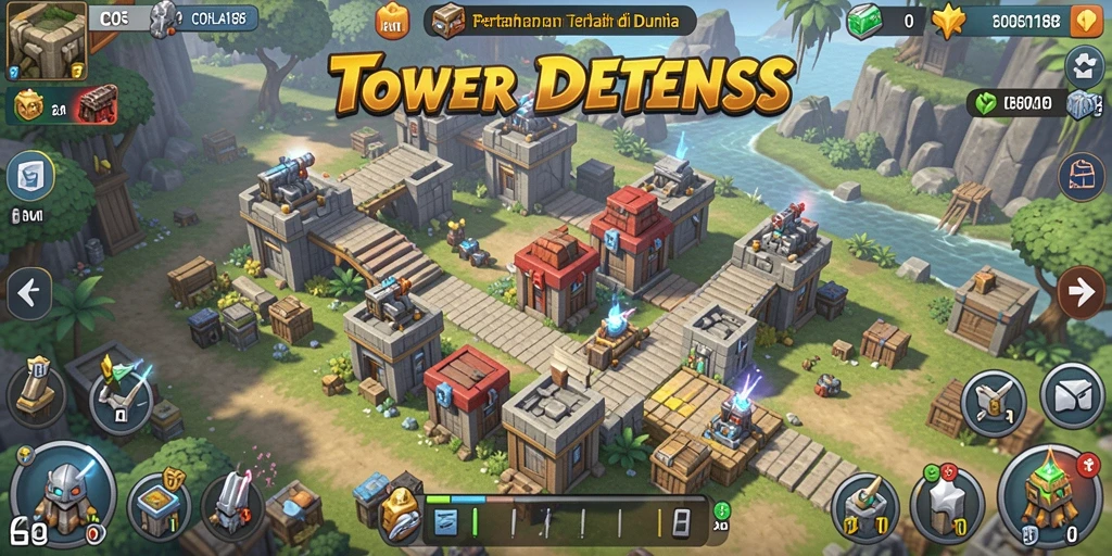 Gameplay seru dari CORLA188 yang penuh dengan strategi Tower Defense.