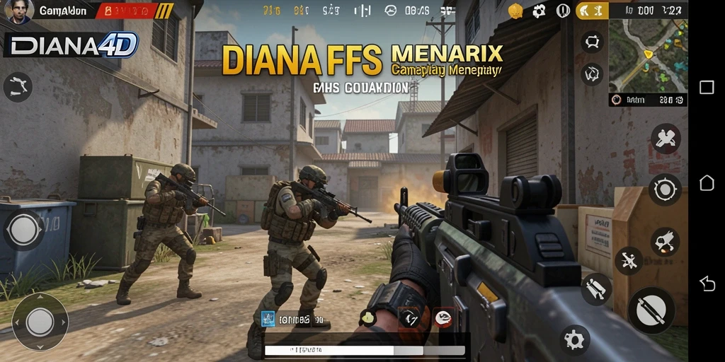 Gameplay seru DIANA4D dengan aksi menembak yang mendebarkan.