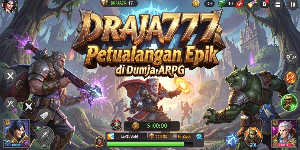 Gameplay seru DRAJA777 dengan pertarungan epik di dunia fantasi.