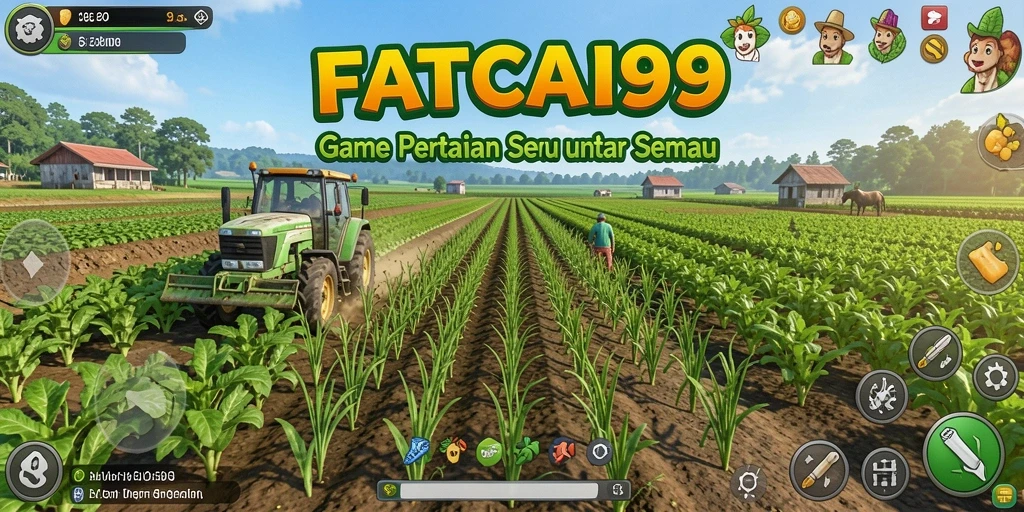 Tangkapan layar FATCAI99 menunjukkan gameplay bertani yang menarik.