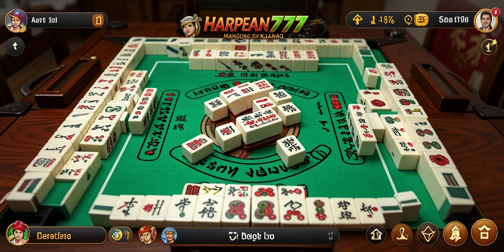 Tampilan menarik dari permainan Mahjong di HARAPAN777.