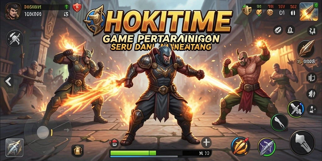 Gameplay HOKITIME yang mendebarkan dalam pertarungan sengit.