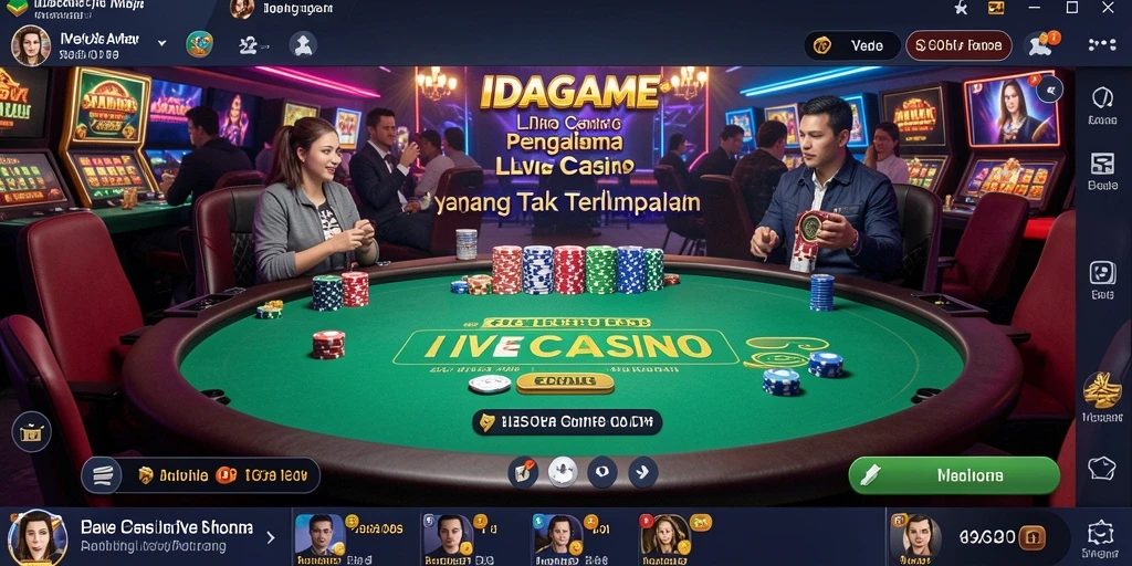Tampilan gameplay Live Casino yang menarik dan interaktif.