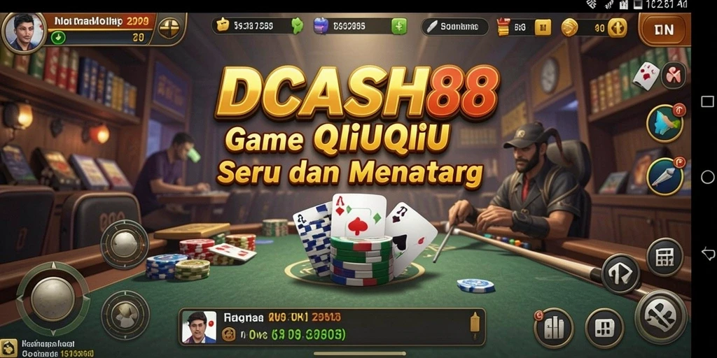 Screenshot utama IDCASH88 menampilkan permainan QiuQiu yang seru dan interaktif.