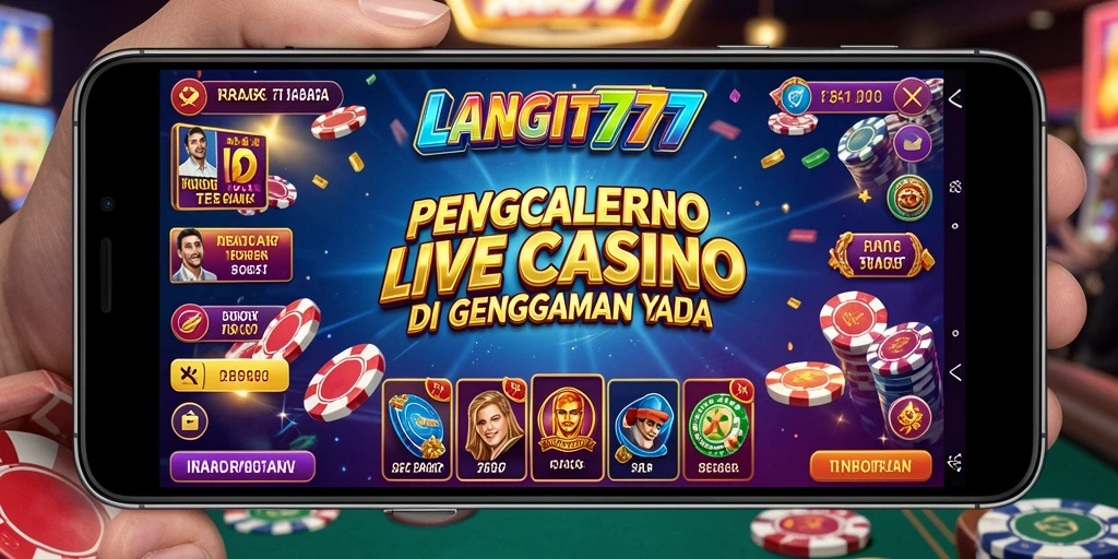 Menampilkan dealer profesional dalam permainan Live Casino yang mendebarkan.