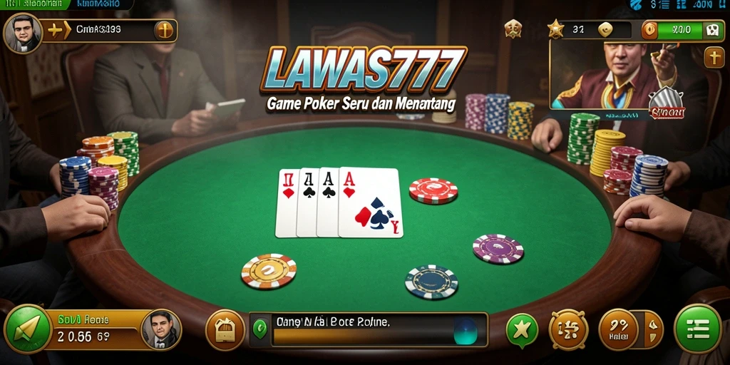 Tampilan gameplay menarik dari LAWAS777 saat bermain Poker.