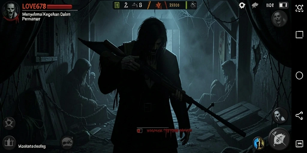Screenshot gameplay LOVE678 yang mencekam dan menegangkan.