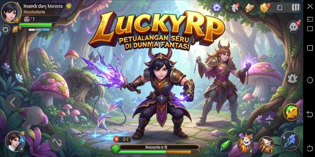 Screenshot menunjukkan aksi seru dalam pertempuran RPG.