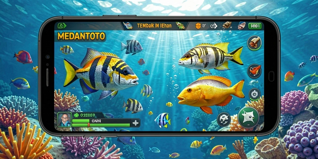Tampilan menarik dari aksi gameplay Tembak Ikan.