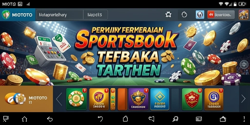 Tangkapan layar MIOTOTO yang menampilkan fitur taruhan olahraga.