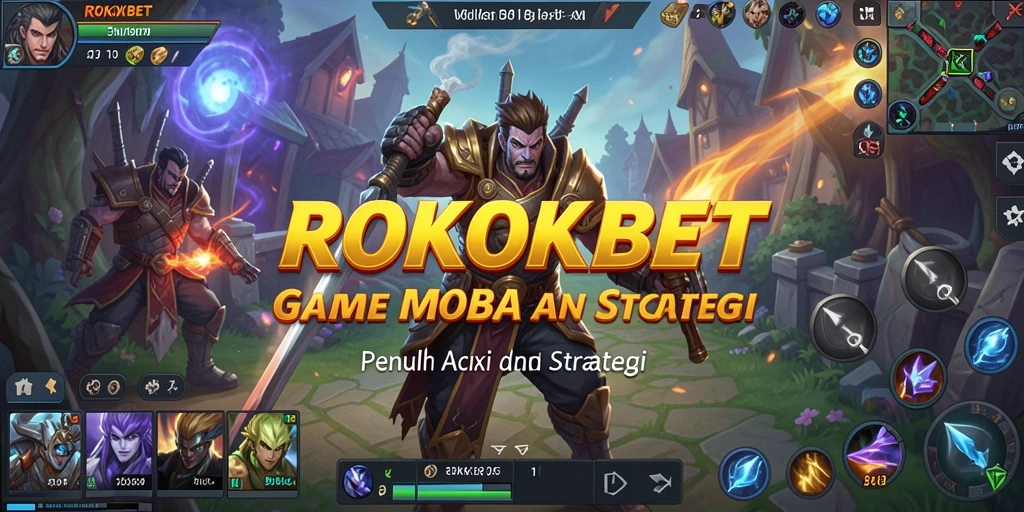 Screenshot gameplay ROKOKBET yang menampilkan karakter bertarung di arena.