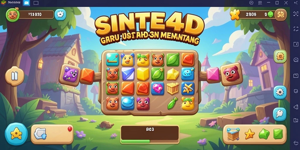 Gameplay seru SINTE4D yang penuh tantangan match-3.