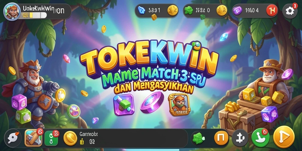 Tampilan gameplay TOKEKWIN yang colorful dan menarik.
