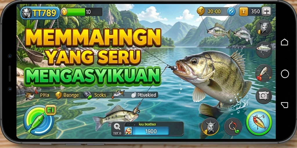Screenshot gameplay TT789 yang menampilkan pengalaman memancing yang seru.