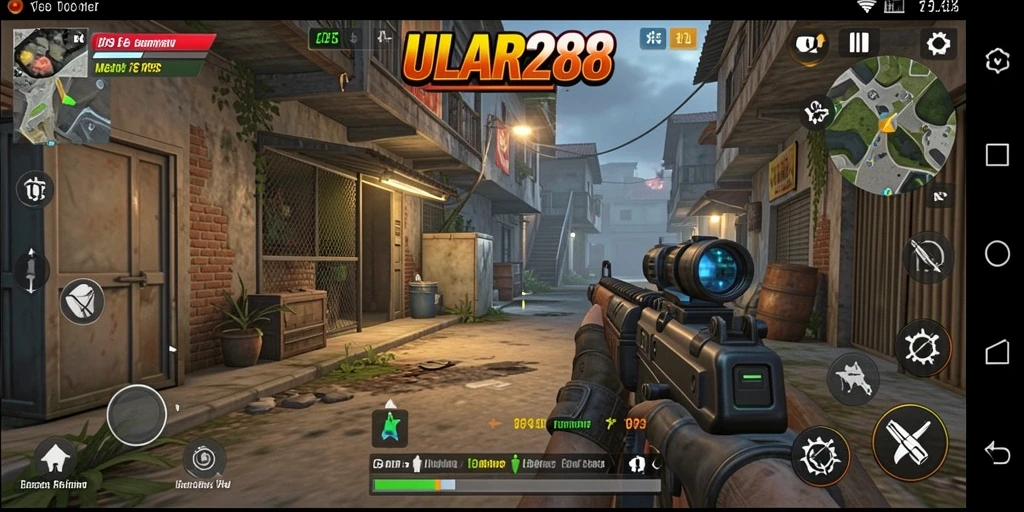 Screenshot gameplay ULAR288 menunjukkan aksi seru dalam pertempuran TPS.